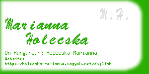 marianna holecska business card